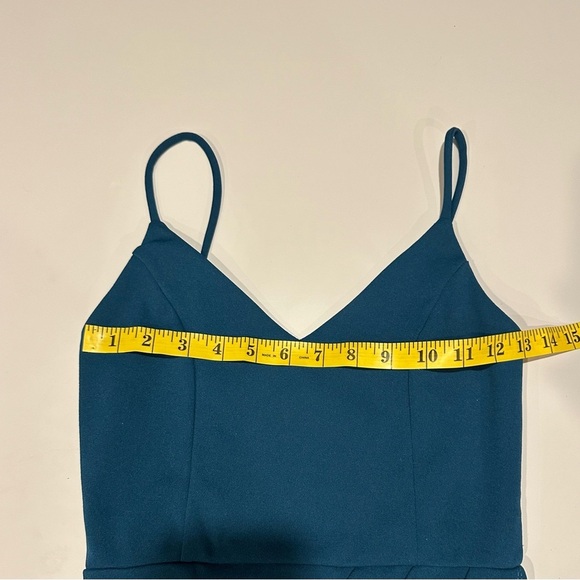 Lulus Spaghetti Straps Elegant Teal Dress Size Small - Picture 4 of 7
